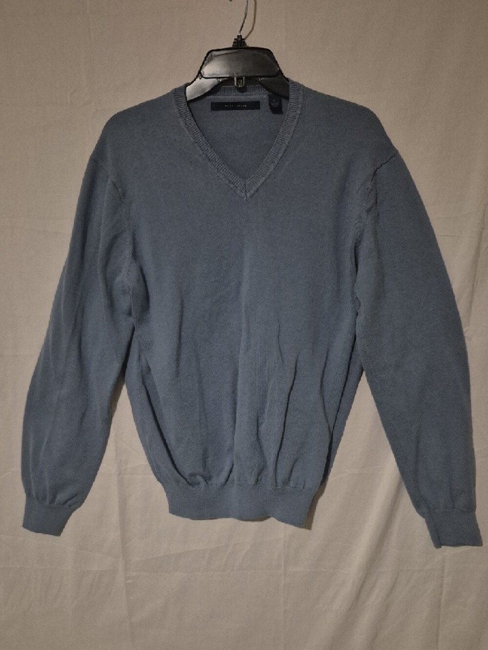 Perry Ellis Men's Sky Blue V-Neck Sweater Size Large